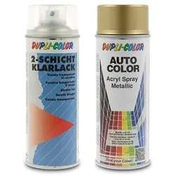 Dupli Color 400 ml Auto-Color Lack gold metallic 40-0190 + 400ml 2-Schicht-Kl