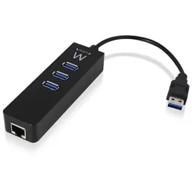 ewent EW1140 laptop-dockingstation + USB Hub, Schwarz