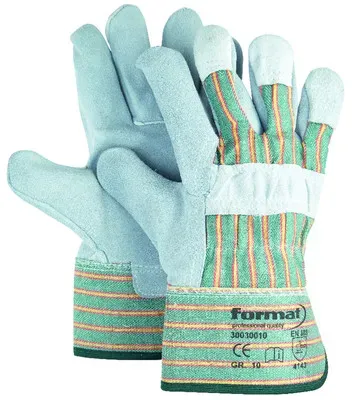Handschuh, Rindspaltleder, Größe 10 - grün - 10