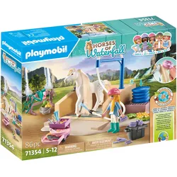 PLAYMOBIL Horses of Waterfall Isabella & Lioness mit Waschplatz, Bauernhof, 5 Ja