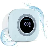 MEDION P66096 Duschradio mit Bluetooth (Badradio, UKW Radio, Saugnapf, LED-Display, IPX6 Wasserdicht, integrierter Akku, MD43884) blau