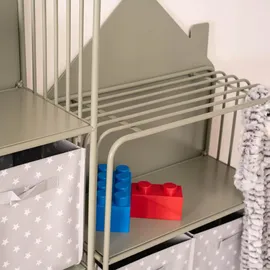 Home Deluxe Kinderregal TODO M 134 x 61 x 28 cm Metall grün