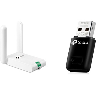 TP-Link TL-WN822N High Gain WLAN Stick Adapter (bis zu 300Mbit/s, WPS, Externe High-Gain-Antenne, mit USB-Verlängerungskabel, unterstützt Windows, Mac OS) weiß & TL-WN823N WLAN USB Stick