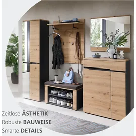 OTTO home Bergen 80 x 107 x 38 cm braun / artisan eiche