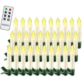 monzana Baumkerzen LED Kabellos 30er Set Warmweiß