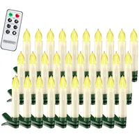 monzana Baumkerzen LED Kabellos 30er Set Warmweiß
