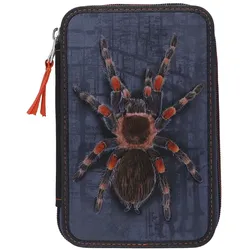Adventure World 2 Fach Federtasche mit Spinne