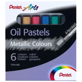 Pentel Oelpastellkreide Set 6 St. Metallic farblich sortiert