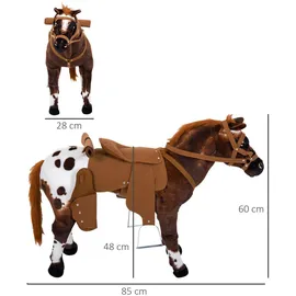 Homcom Spielpferd Reitpferd braun