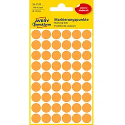 AVERY Zweckform Klebepunkte leuchtorange Ø 12,0 mm, 270 St.