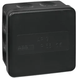 Kabeldose, schwarz, 86 x 86, ABB