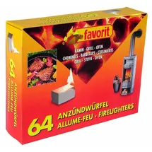 Favorit Grillanzünder 64 Stück Holz weiß