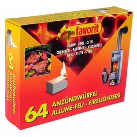 Favorit Grillanzünder 64 Stück Holz weiß