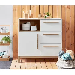 Tchibo - Bad-Sideboard »Eklund« - 90x35x89,5cm - braun - Holz / Eichenholz / Holz