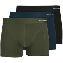 JACK & JONES JACBASIC BAMBOO TRUNKS 3er Pack Grün / Blau / Schwarz XXL