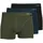JACK & JONES JACBASIC BAMBOO TRUNKS 3er Pack Grün / Blau / Schwarz XXL