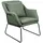 Svita Loungesessel Josie gepolstert 70 x 80 x 80 cm Grün mit Kissen