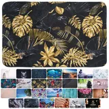 Sanilo Badteppich Golden Leaves goldfarben 70 x 110 cm