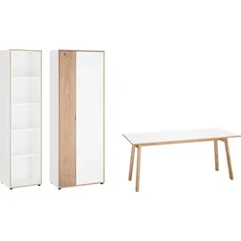 vogl möbelfabrik Büromöbel-Set VOGL MÖBELFABRIK "Trelle", weiß, Spanplatte, Arbeitsmöbel-Sets, Büromöbel-Set