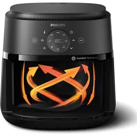 Philips 2000 Series Airfryer NA230/00 schwarz mit Sichtfenster
