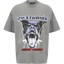 2y studios Rottweiler Oversize Tee - grau, - L