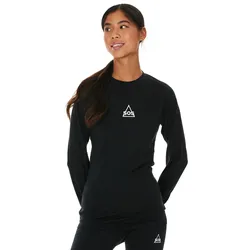 Funktionsshirt SOS "Nuuk", Damen, Gr. XS, schwarz, 100% Wolle, unifarben, sportlich, normal, Rundhals, Langarm, Shirts, mit hochwertiger Woll-Verarbeitung