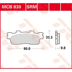 TRW Lucas Bremsbelag MCB830