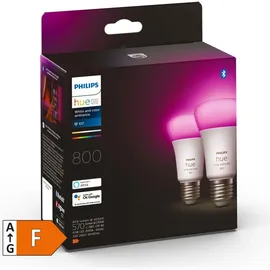 Philips Hue White and Color Ambiance 800 E27 6,5W 2er-Pack