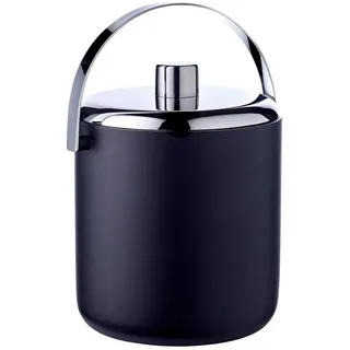 Edzard Eiseimer Atas (Höhe 23 cm) mit Deckel, Edelstahl, außen matt schwarz