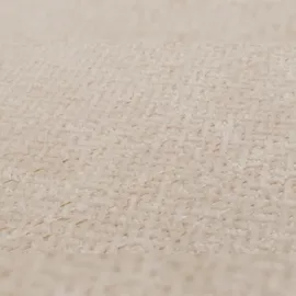 Mendler 2er-Set Esszimmerstuhl Littau, Stuhl Küchenstuhl Hochlehner, Stoff/Textil Chenille Holz ~ creme, naturfarbene Beine