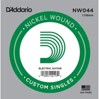 D'Addario NW044 Nickel-Einzelsaite für Gitarren 0,11 cm (0,044 Zoll)