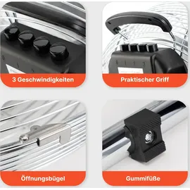 ProfiCare 45 cm Bodenventilator Silber