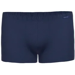 AMMANN Herren Boxershorts - Retro Short Cotton & More, Ton-in-Ton Streifen, Baumwollmischung Dunkelblau 2XL
