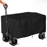 DASIAUTOEM Abdeckung für Bollerwagen, Campingwagen Picknickwagen Wasserdicht Wagenhülle, 210D Oxford Tuch, UV-Schutz, Faltbar, Regenschutz für Gartenwagen