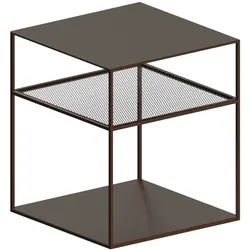 Zeus Slim Irony Triplet Beistelltisch, 40 x 40 cm, metallbraun
