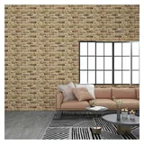 vidaXL 3D-Wandpaneele 10 Stk. Sandfarben Backstein-Optik EPS