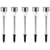 Livarno LED Solarleuchten Solarlampen Set mit Erdspieß