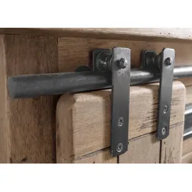 Massivmoebel24 Nachttisch Mango 50x40x45 whitewash lackiert Railway #3012