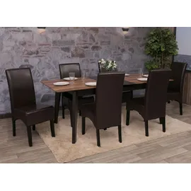 MCW Esszimmerstuhl Littau Kunstleder braun 6er Set