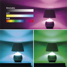 EMOS GoSmart LED-Lampe A65 ZigBee LED 14W Ersatz für 94W Helligkeit 1400 lm, RGB kompatibel mit Tuya/EMOS GoSmart-App, Sprach-Assistant, E27 - dimmbar, mehrfarbig & Weißtöne - 1400lm - sparsam, (statt Glühbirne) - 20 000 Stunden - - Google Home und Alexa