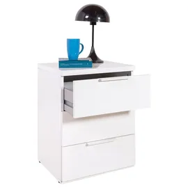 Composad Nachtschrank Mundi 49 x 40 x 64 cm Weiß Hochglanz