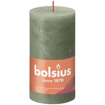 Bolsius Rustik Stumpenkerze 13 x 6.8 cm olivengrün