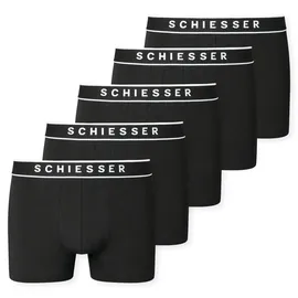 SCHIESSER Herren 5PACK Shorts Schwarz - 95/5 Unterhose, Logobund XL