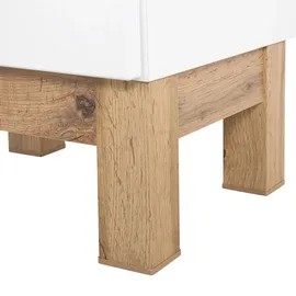 Lomadox Lomado Waschbeckenschrank, Weiß, Holzwerkstoff, 60x85x45 cm, Badezimmer, Badezimmerschränke, Waschbeckenunterschränke