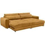 ed-lifestyle polstermöbel Barura Sofa Loveseat 292 x 194 cm, Gelb, - Braun