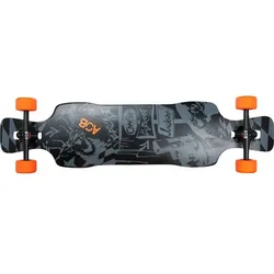 AOB Skateboard Longboard Black Shot, Schwarz, ONE SIZE