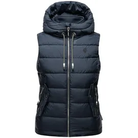 Marikoo Damen, Weste Steppweste gesteppt Frühjahr Übergangsweste B866 [B866-Tais-Navy-Gr.S] - S