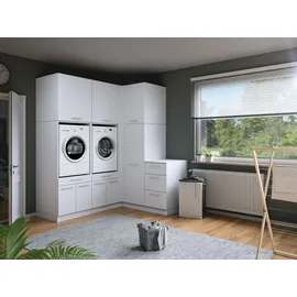 laundreezy Mehrzweckschrank-Set 203 x 238 x 68 cm Weiß