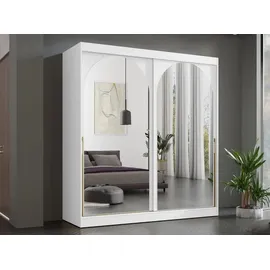 Mirjan24 Schiebetürenschrank Modin 200 x 216 x 65 cm Weiß/Gold