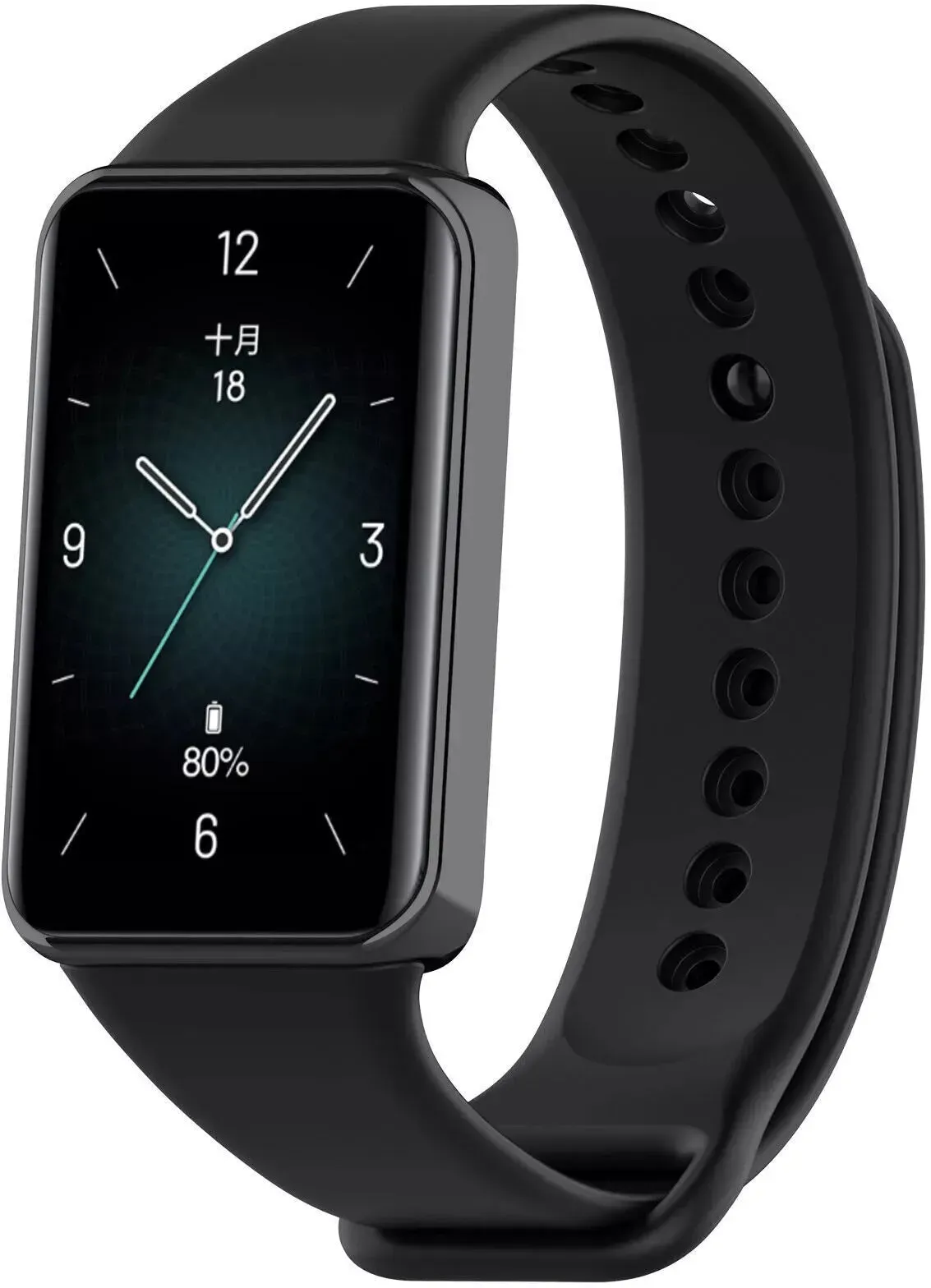 Strap-it Honor Band 10 Armband Silikon für Honor Band 10 - Schwarz - Druckknopf Verschluss